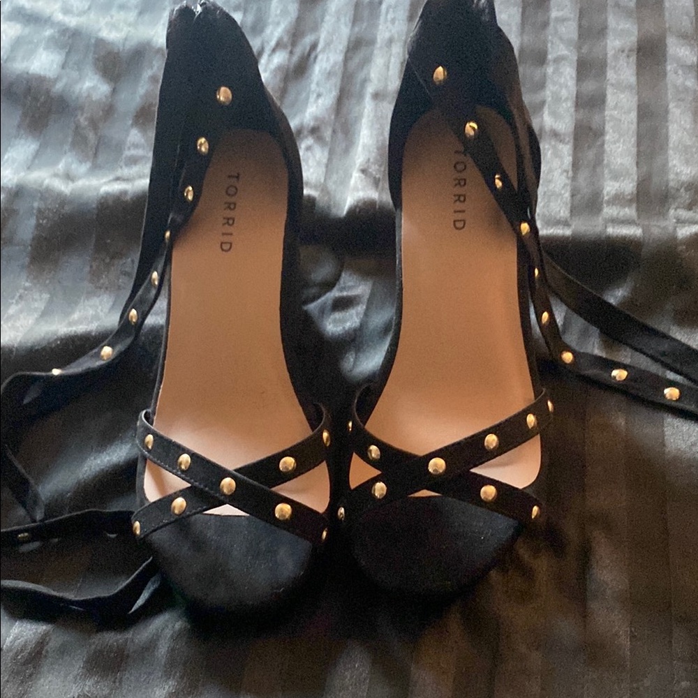 Torrid Black Studded Wedges